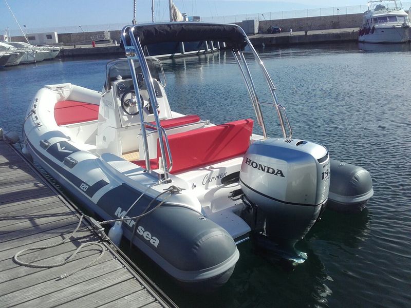 Location bateau semi-rigide 6.5m  Marsea 110 Confort avec 150cv Honda 4temps