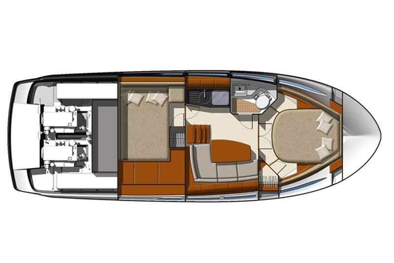 Vente cabin cruiser Jeanneau Leader 10 2 x 260cv volvo D4 Diesel 2010 avec place de port à Marseille VENDU VENDU VENDU
