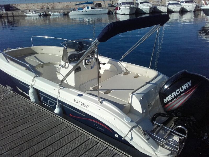 Vente coque open Eolo 570 +100cv Mercury  VENDU