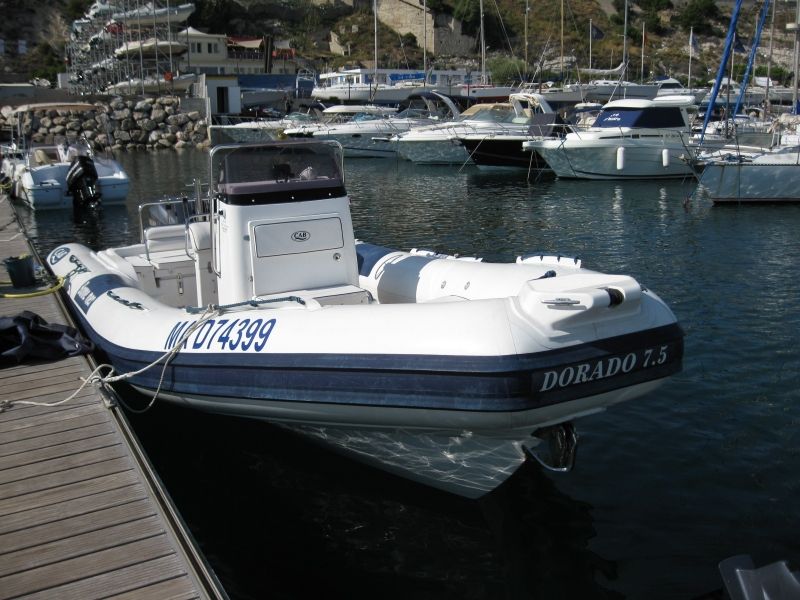 Vente bateau Semi Rigide Nautica-Cab Dorado 750 avec moteur Suzuki 200cv 4 temps VENDU consulter nos occasions disponible sur notre site!